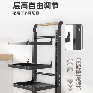 家用蔬菜放锅I架子多功能移动锅具收纳 厨房锅架多层置物架落地式