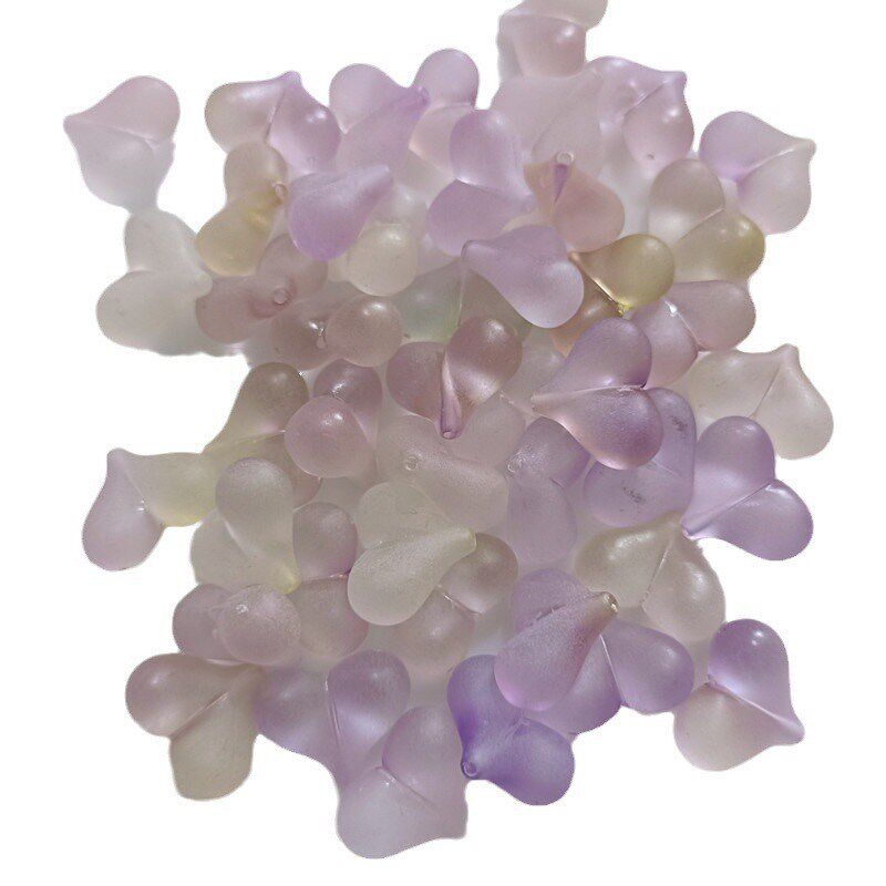 亚克力磨砂渐变屁桃直孔珠u 挂件手机链串珠材料diy饰品配件