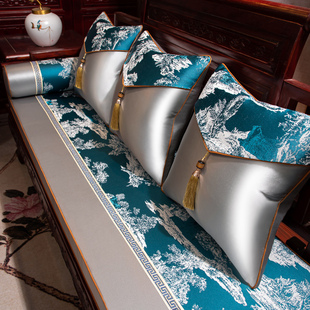 红木沙发坐垫中式家具座垫罗汉床垫子五件套新中式实木沙发垫定制