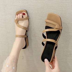 summer new cross 速发推荐 thin women& Sandals strap comfor