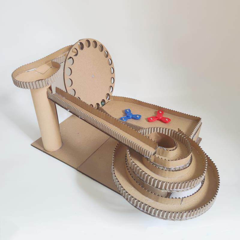 极速新款瓦楞纸过山车材料包滚珠手工diy幼儿小学生作业变废为宝