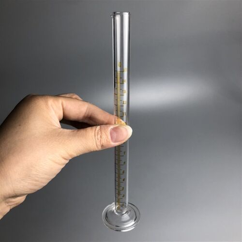 微量小玻璃量筒15ml精密款分度0.1ml高硼硅玻璃材质带底座带刻度