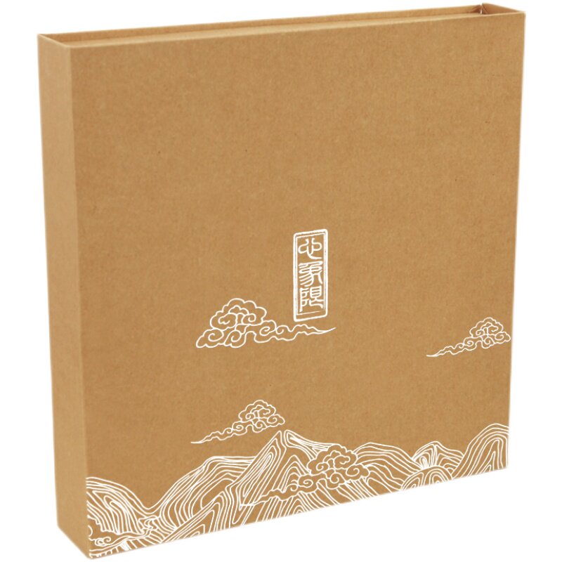 速发复古牛皮纸盒子 空白个性礼盒怀旧收纳经书专用高品质礼品包