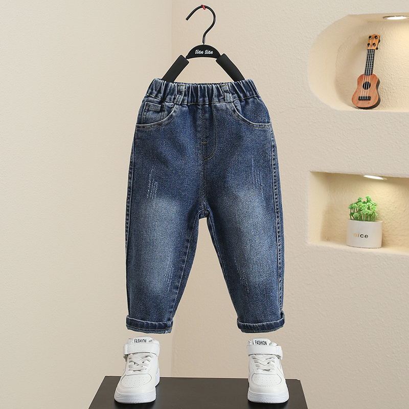 男童牛仔裤秋装2j023新款儿童秋季帅气炸街裤子男孩休闲裤春秋款