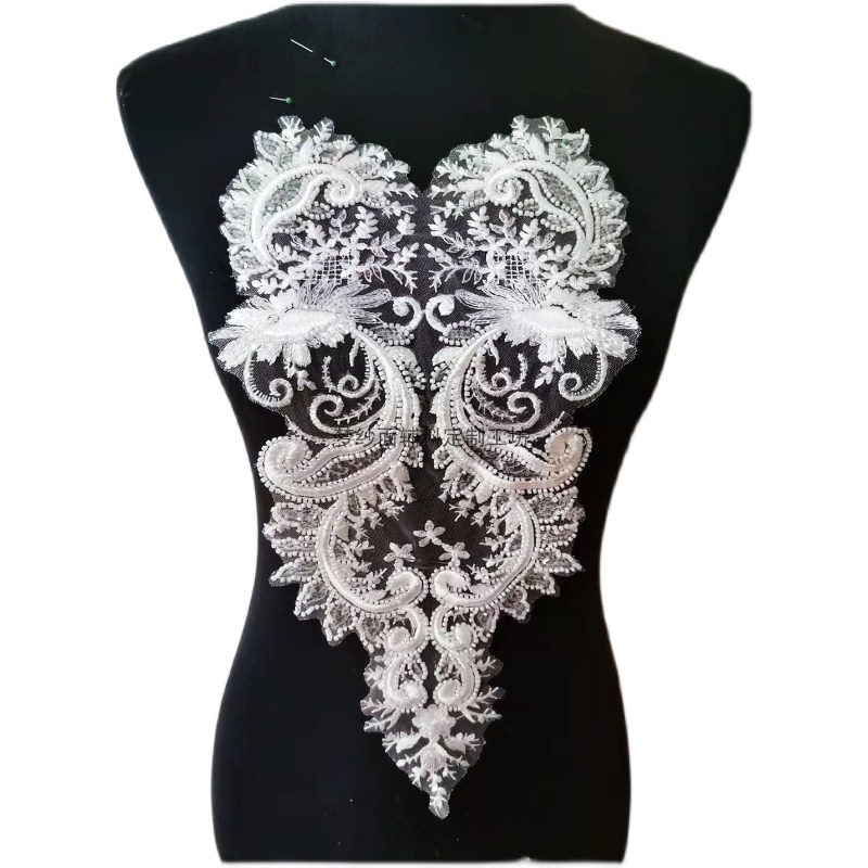 珠绣重工布贴 新娘婚纱礼服童装DIY装饰 刺绣珠绣亮片绣 活动价