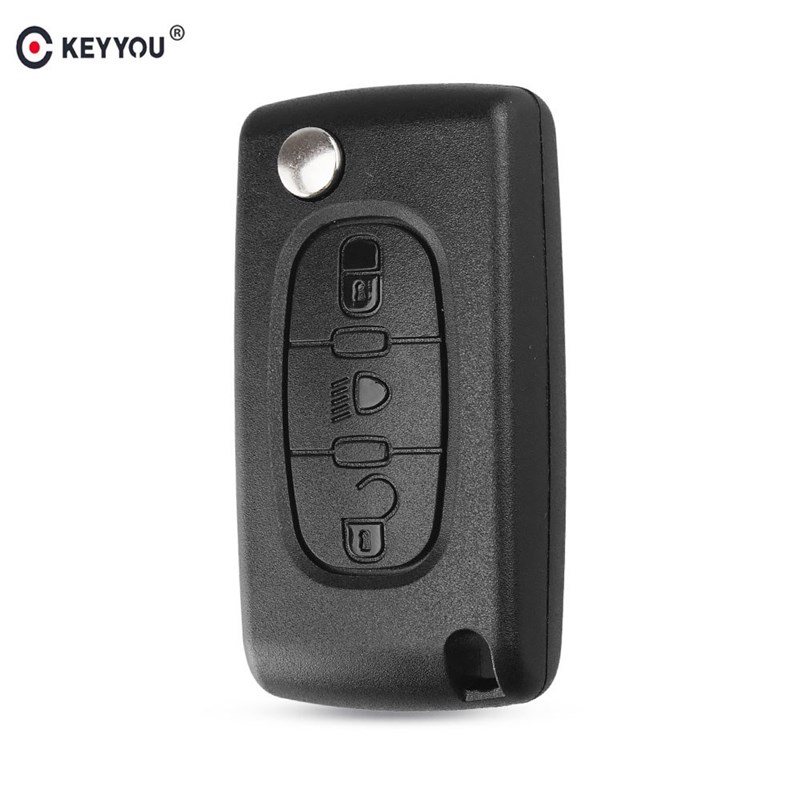 KEYYO FOR Citroen C1 C2 C4 Picasso C5 C6 3 BTTONS KEY FOB RE
