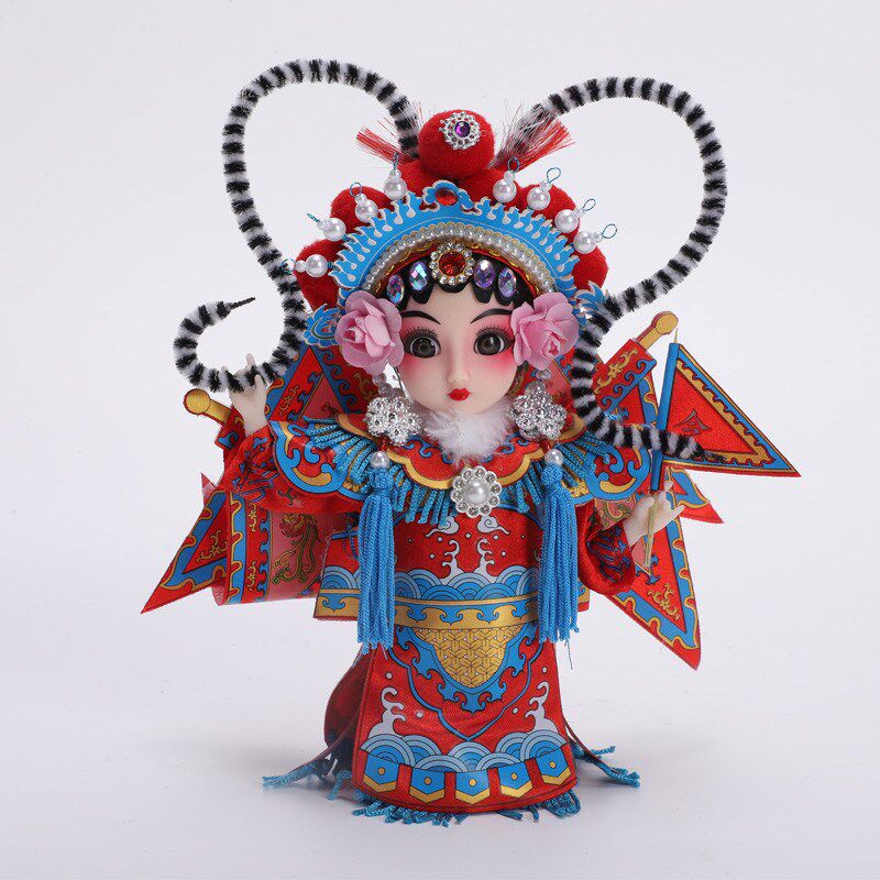 新年国潮沙龙人娃娃diy材料京剧人偶暖场绢车载摆件送老外礼新品