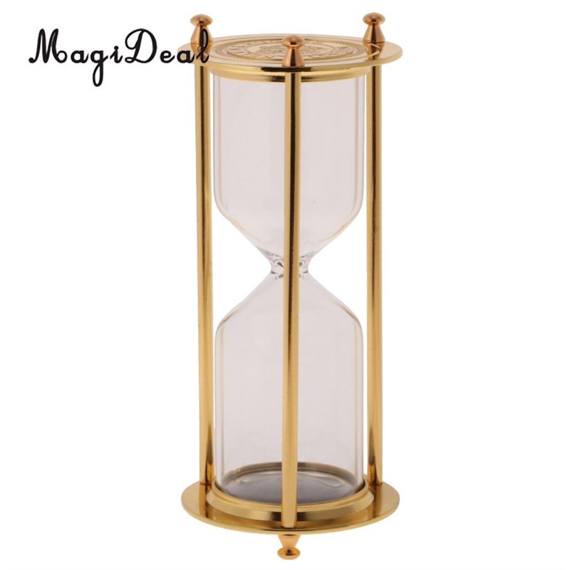 MagiDeal helf Display Count Down Empty Sand Glass Hourglass