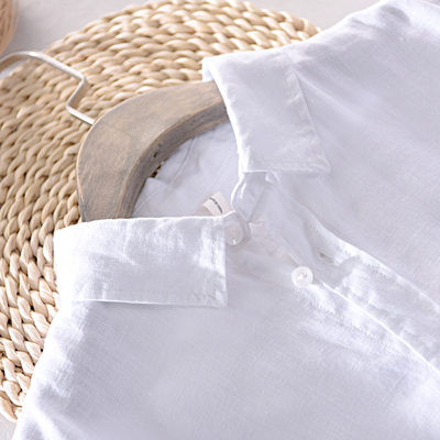 现货Neaw Designer Italy Style 100% Linen Long-sleeved Shirt