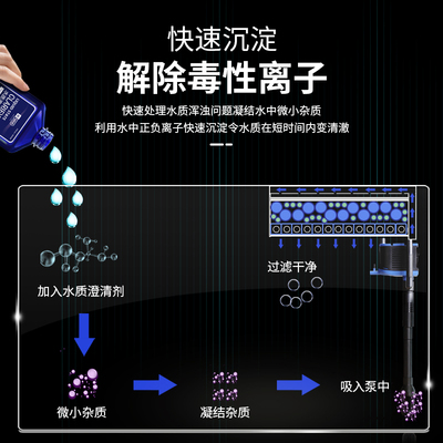 净液剂特清f水质澄清剂稳定净澈剂清洁水净水宝用品清化杀