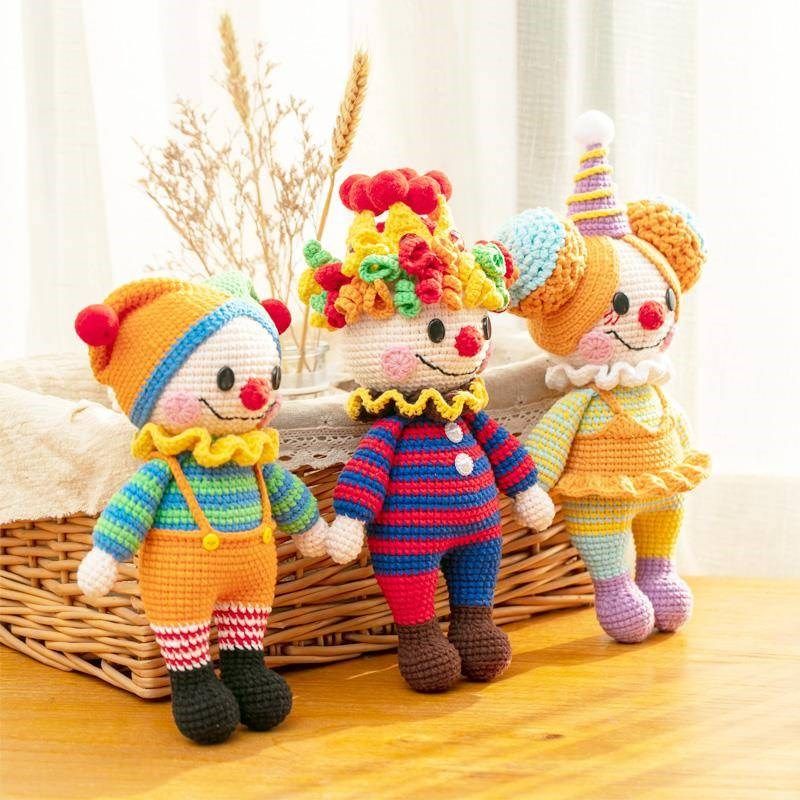 胖小森手作小丑玩偶打发时间手工钩针diy编织材料包毛线团牛奶棉,服饰配件/皮带/帽子/围巾,DIY编织材料包,淘宝优惠券,粉丝福利购,淘宝优惠卷