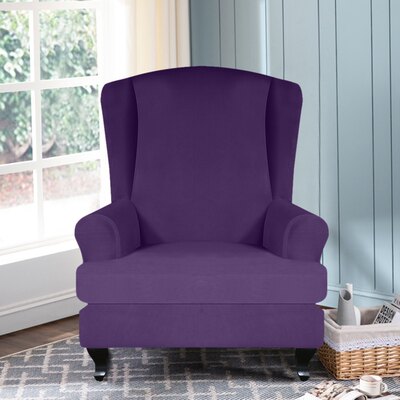 速发Wingback Chair Cover All-inclusive Wing Chair Slipcover