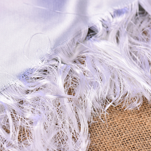 大藏禅饰 哈达围巾藏族饰品 绣花八吉祥哈达围巾250cm*47cm银白色