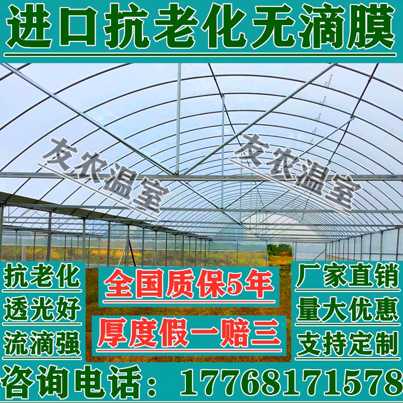 推荐进口抗老化加厚养殖黑白膜遮光膜绿白膜透明大棚塑料布隔热降