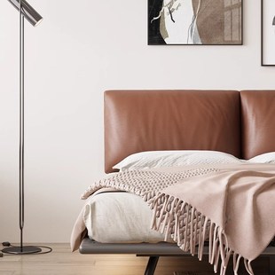 现代床头软包靠垫猫爪皮靠包卧室塌塌米木床头板大象耳朵软包靠背