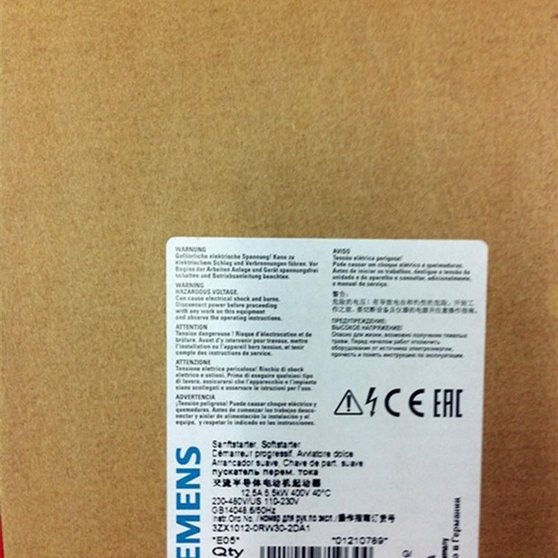505kW/4.0V 12.5A软起/启动器3RW301-71BB14/1BB04全新原装