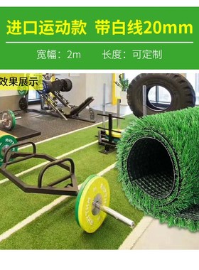 健身房草坪地毯私教运动仿真草坪地面材料室内人造V黑色绿色白草