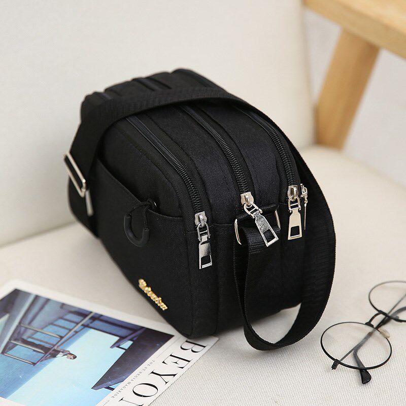 中年包包女斜挎新款时尚百搭尼龙牛津布帆布单肩包妈妈生意收钱包