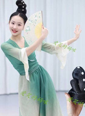 新品古典舞蹈演出剧目醉清波舞蹈头饰儿童艺考表演发饰假发飞天发
