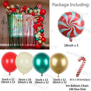 Xmas Arch Christmas Green Balloon DIY Merry Kit 1set Garland