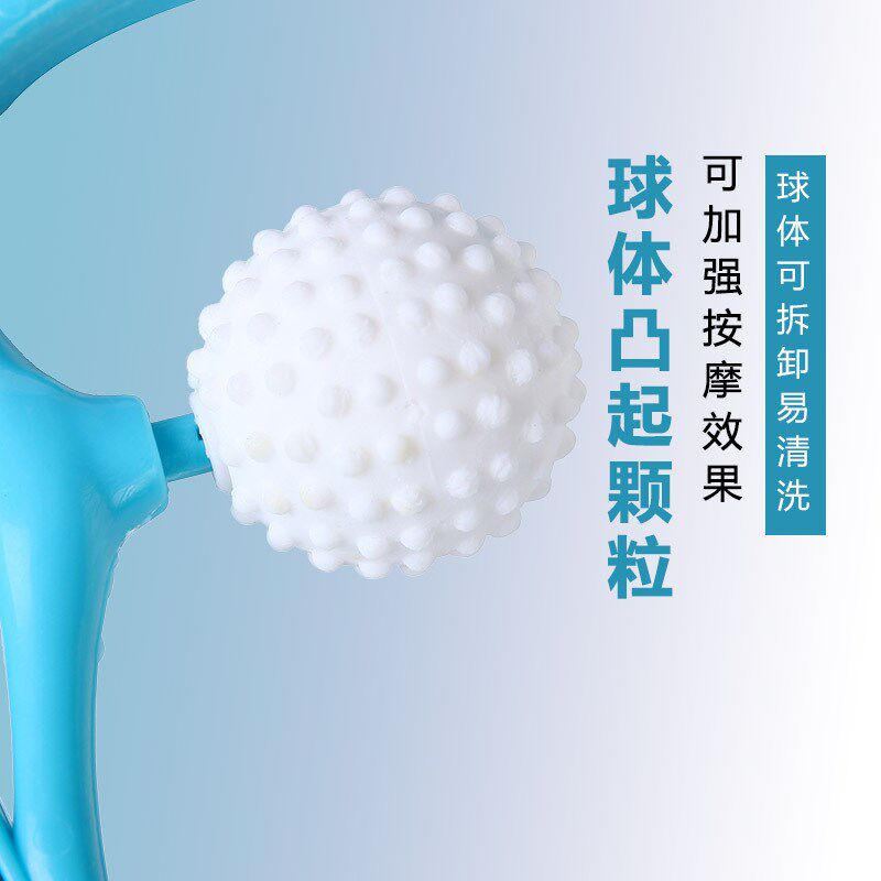 颈部按摸小神器肩颈滚轮按摩经络家用手持式颈椎按摩器手动夹脖子