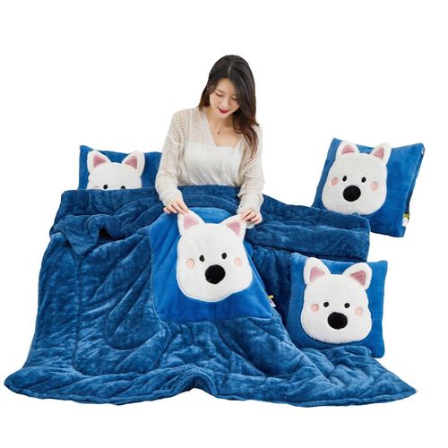 抱枕被子两用个性可爱办公室午睡可折叠多功能家用沙发靠枕车靠垫