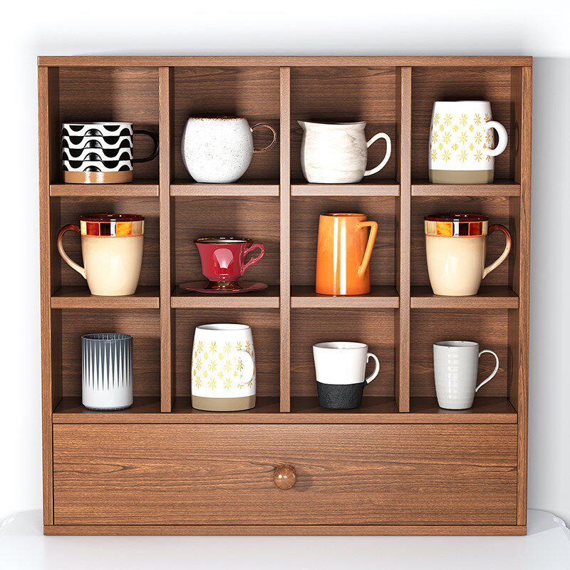 家用咖啡杯水杯木质储物柜杯架桌面格架置物架台面茶具杯子展示架,家庭/个人清洁工具,脸盆架,淘宝优惠券,粉丝福利购,淘宝优惠卷
