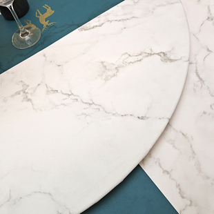 办公桌垫防水免洗皮革圆桌桌布防滑接待台布弹力全包边小圆桌套子