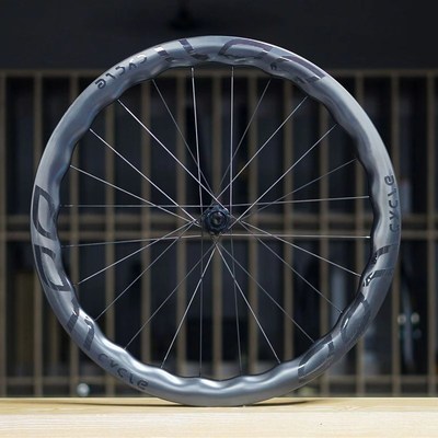 0011CYCLE | Ru1W波浪圈公路轮组碳纤维中锁碟刹超轻碳轮
