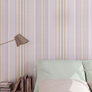 推荐竖条纹无缝墙布 简约现代欧式高档美式轻奢壁布全屋 卧室客厅