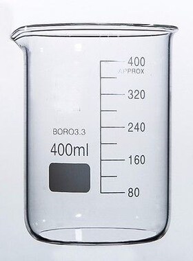 400ml Low m Beaker Chemistry Laboratory Borosilicate Glass T
