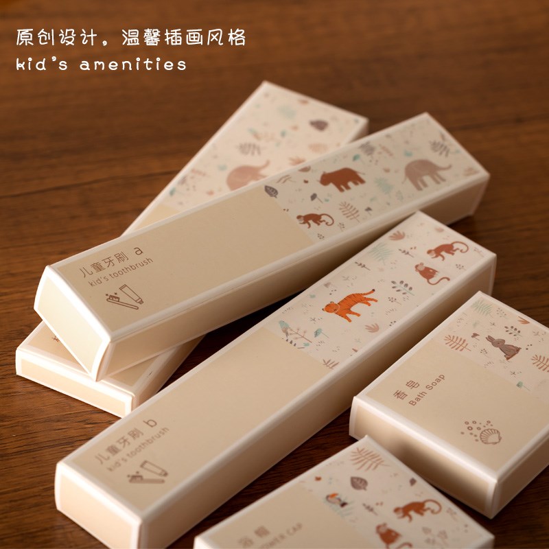 现货民宿c酒店儿童软毛牙刷牙膏 一次性小孩拖鞋 宾馆专用洗漱用