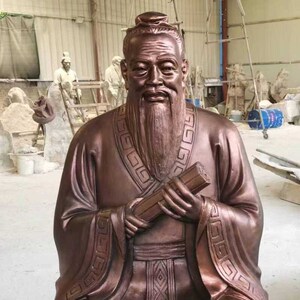 孔子铜像摆件孔夫子铜孔子像铜雕像家居装饰工艺礼品家居爆款摆件