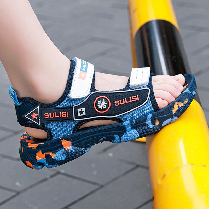 8儿童鞋子男款2024夏款新款潮酷帅气9迷彩男童凉鞋男孩五六七10岁