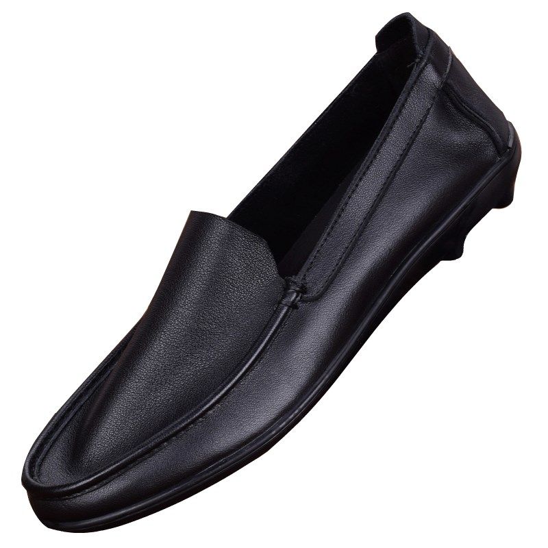 2021夏季透气豆豆鞋男潮流软皮驾车鞋青年软底单层休闲皮鞋男真皮,流行男鞋,休闲皮鞋,淘宝优惠券,粉丝福利购,淘宝优惠卷