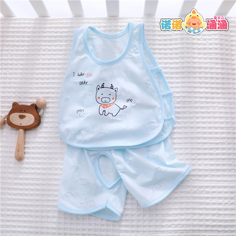 小众高货婴儿夏装女宝宝0一6月夏天分体衣服一岁男宝夏季薄款开档