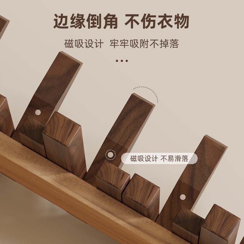 挂衣架钢琴键挂衣钩实木琴键衣帽钩入户进门N玄关门后墙壁挂架挂