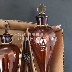 梨形分液漏斗梨分025pml250ml501ml0010ml玻璃阀门四氟