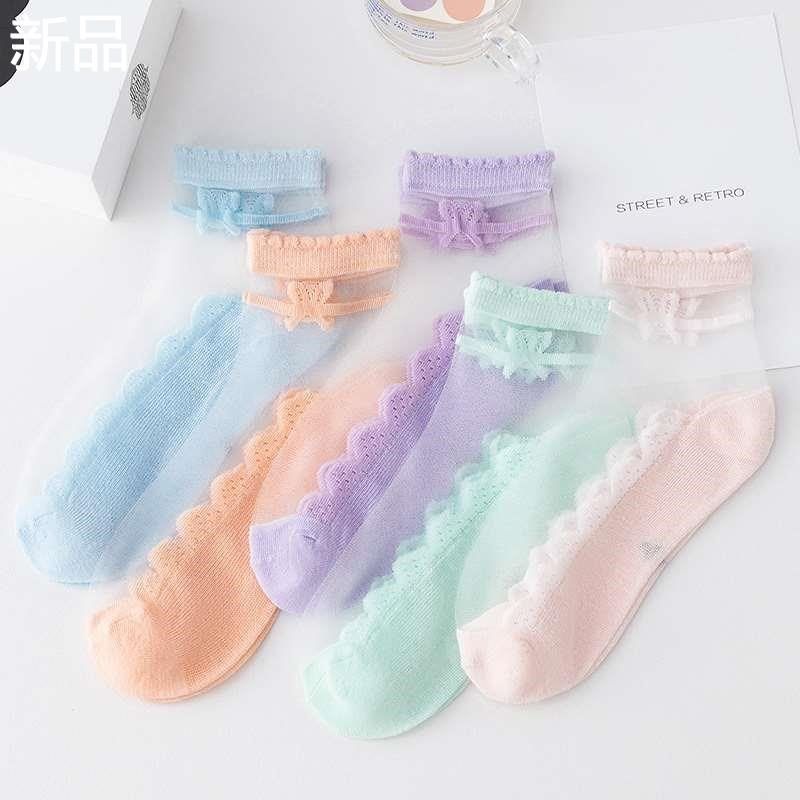 玻璃丝袜子女短袜夏季薄款女士短筒可爱日系丝袜学生浅口船袜新品,女士内衣/男士内衣/家居服,短袜,淘宝优惠券,粉丝福利购,淘宝优惠卷