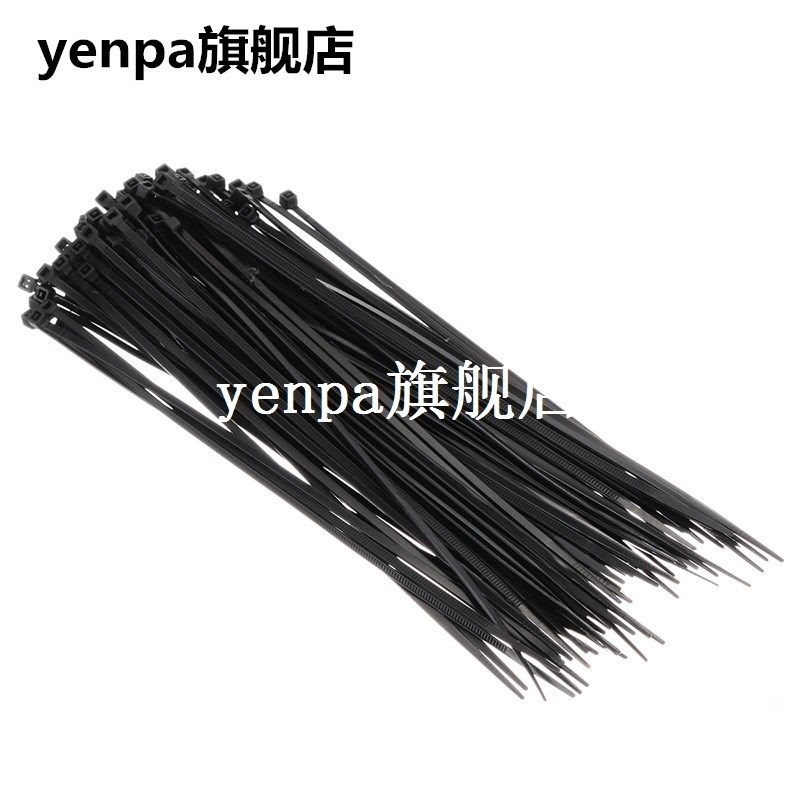 New 100pcs/lot Black Self Locking Nylon Fasten Zip Cable Tie