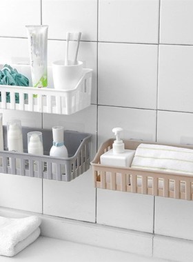 Kitchen Bathroom Wall Storage Shelf Hanging Rack Corner Bask