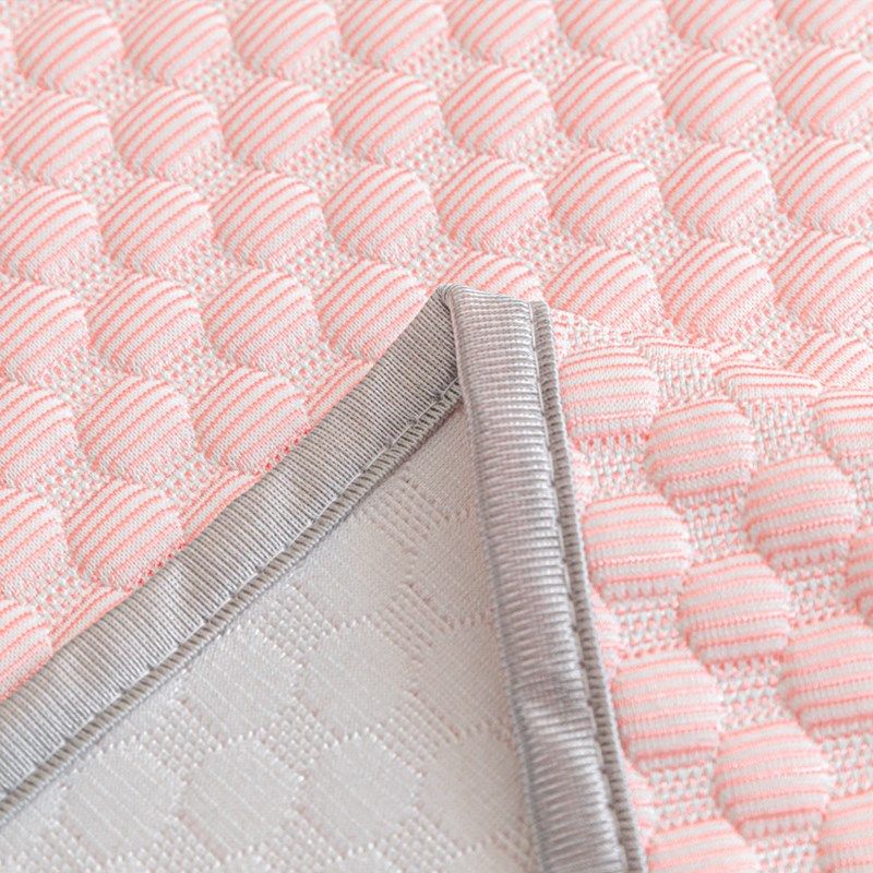 2024新款粉色冰丝凉席三件套凉豆豆空调席可水洗机洗凉感席子床单,床上用品,冰丝席,淘宝优惠券,粉丝福利购,淘宝优惠卷