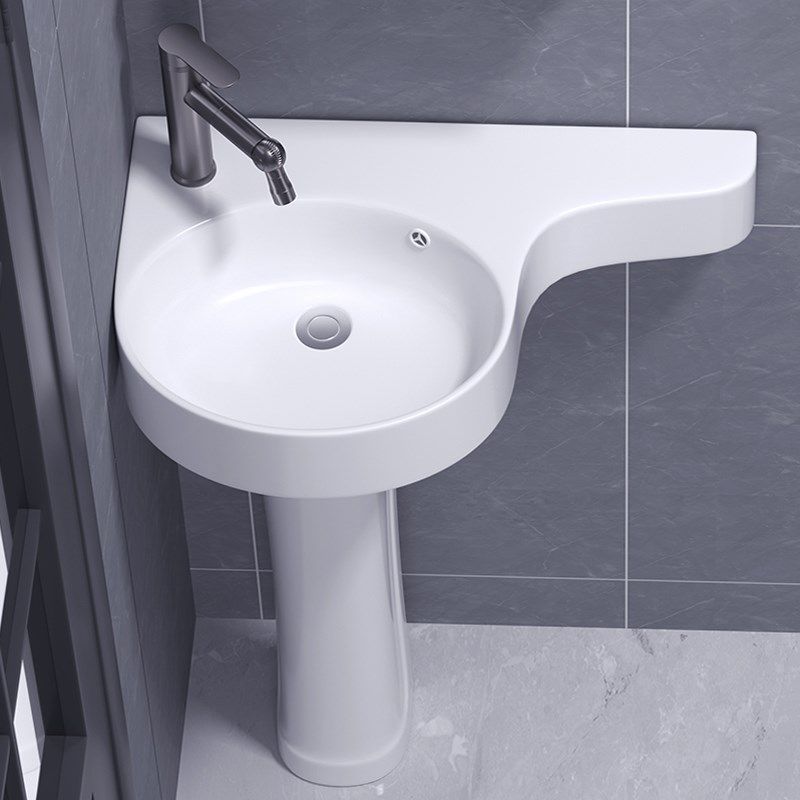 小户型落地陶瓷立柱盆免打孔大容量洗脸盆卫生间阳台洗漱池洗手盆,家装主材,立柱盆,淘宝优惠券,粉丝福利购,淘宝优惠卷