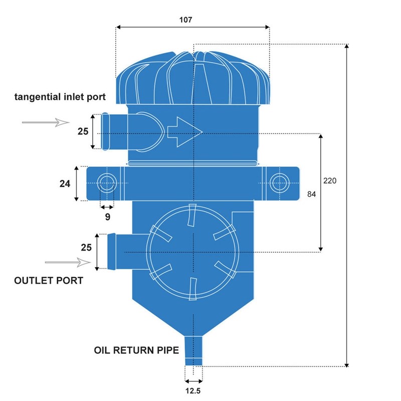 NEW-niversal Provent 200 Oil Separator Catch Can Filter d P