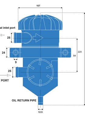 NEW-niversal Provent 200 Oil Separator Catch Can Filter  d P