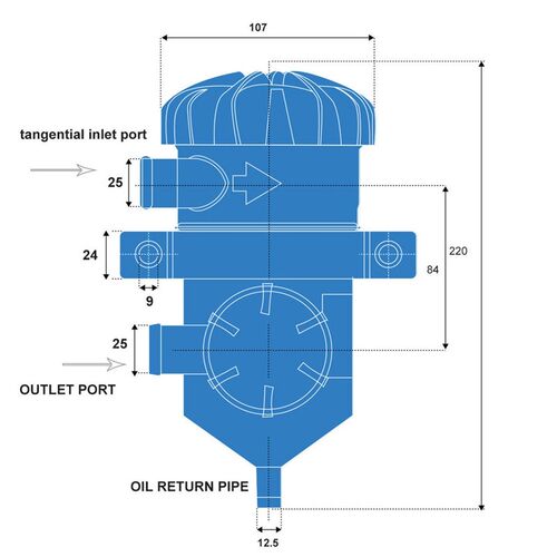 NEW-niversal Provent 200 Oil Separator Catch Can Filter  d P