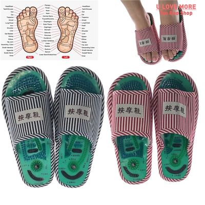 速发Acupuncture Foot Massage Slippers Health Shoe Shiatsu Ma