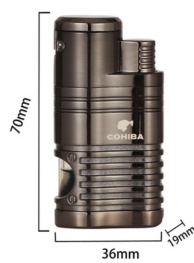 COHIBA  Metal Pocket Cigar Lighter Windproof Luxury 4 Jet Li