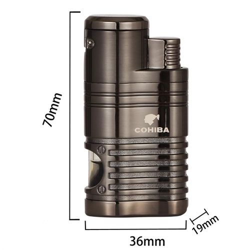 COHIBA  Metal Pocket Cigar Lighter Windproof Luxury 4 Jet Li