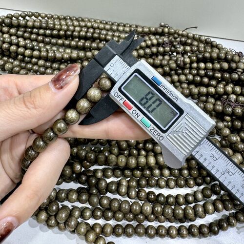 精品金丝楠阴沉木佛珠8mm108颗手链绿料手工打磨手串男女情侣款